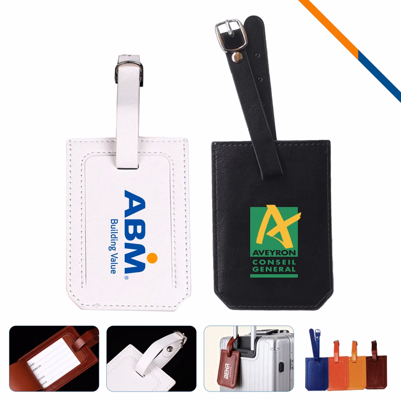 FuseTag PU Leather Luggage Tag