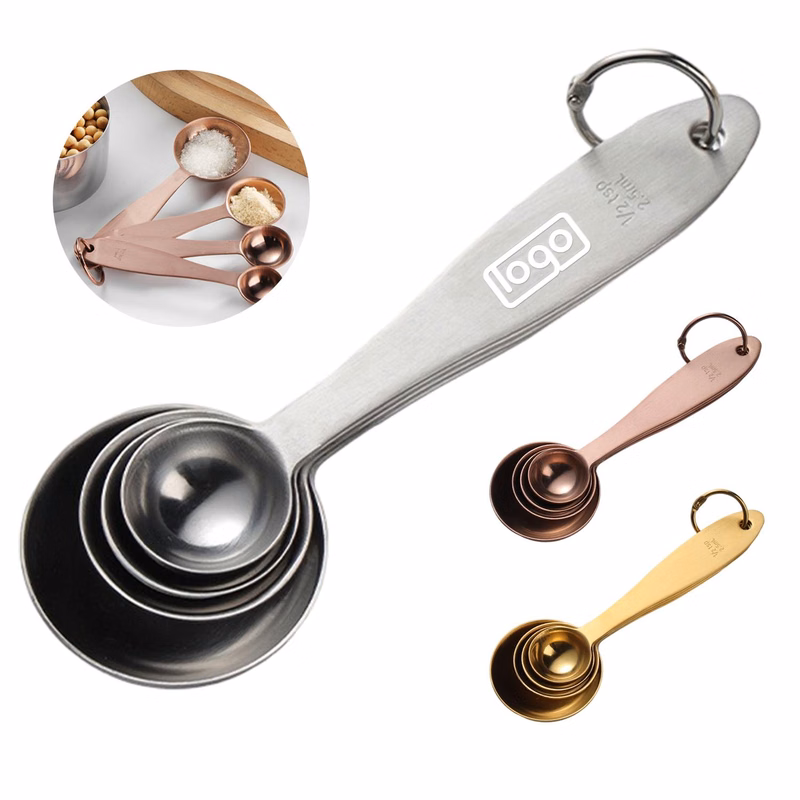 4 Piece Stainless Steel Measuring Spoon Set