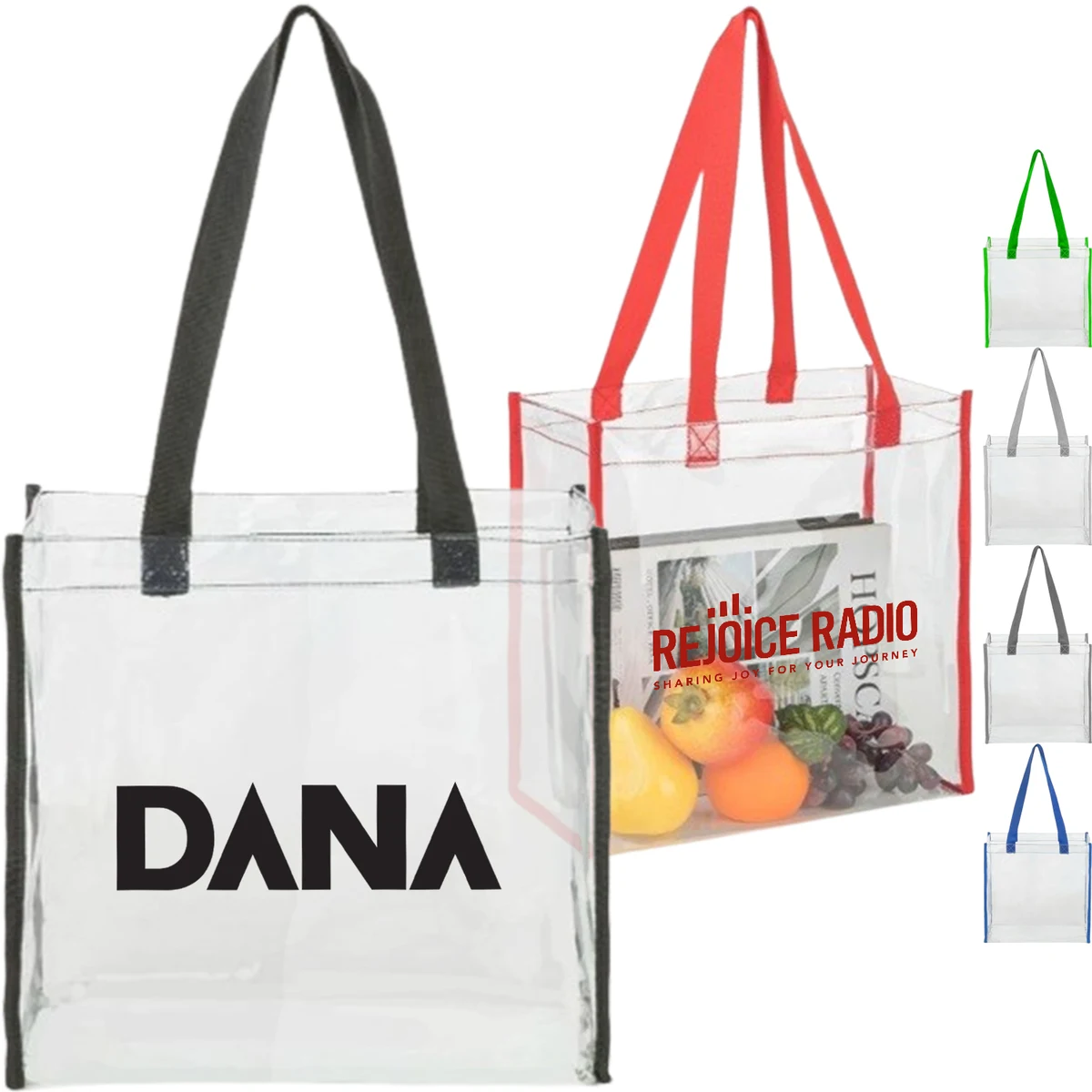 Clear PVC Transparent Stadium Approved Tote Bag 1