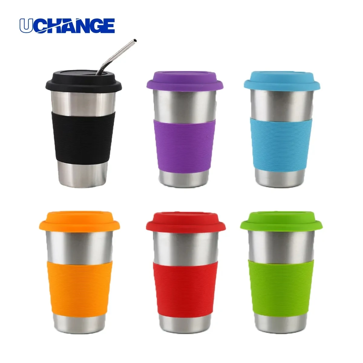 17 Oz. Stainless Steel Tumbler With Reusable Straw 1