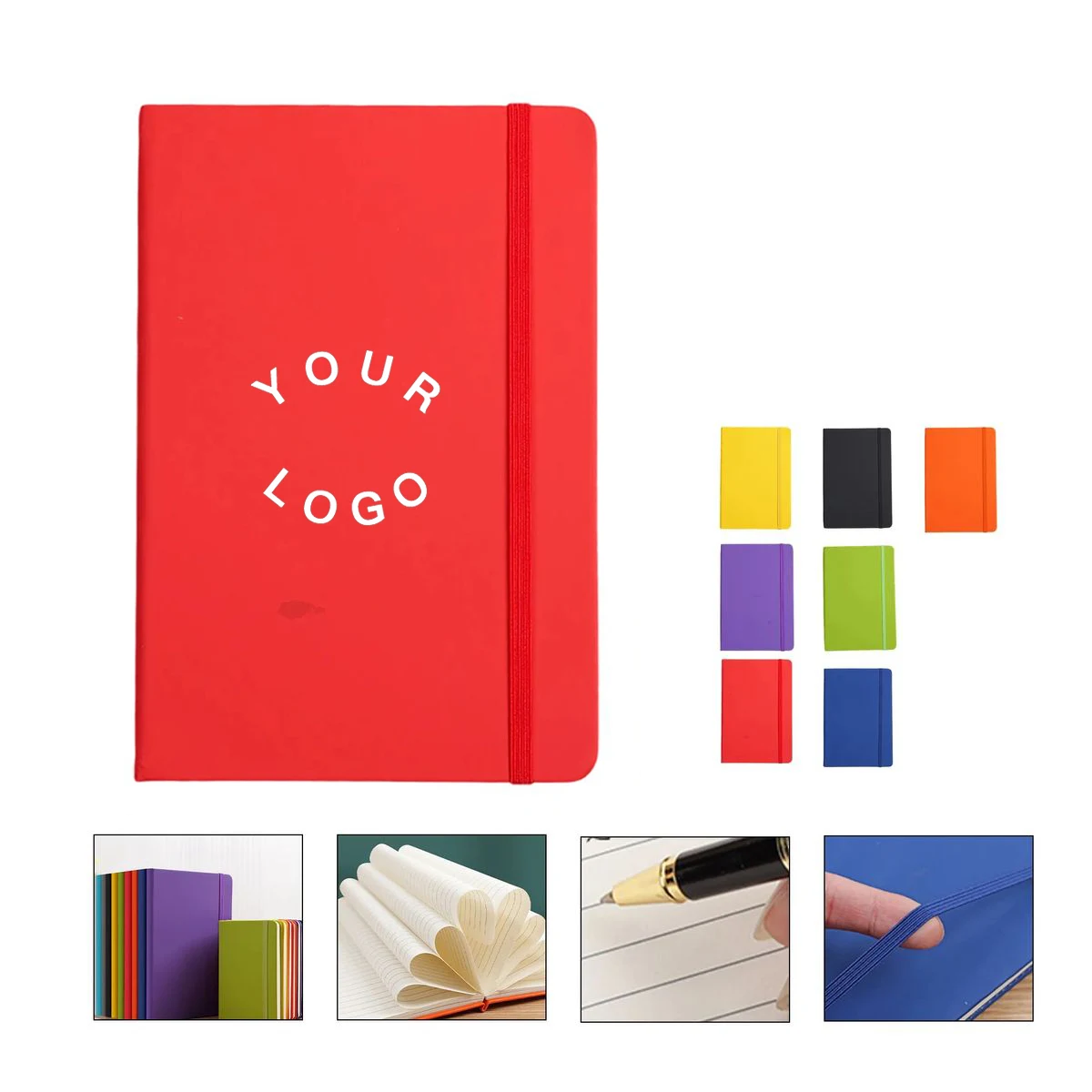 A5 PU Leather Journal Notebook with Elastic Strap 1