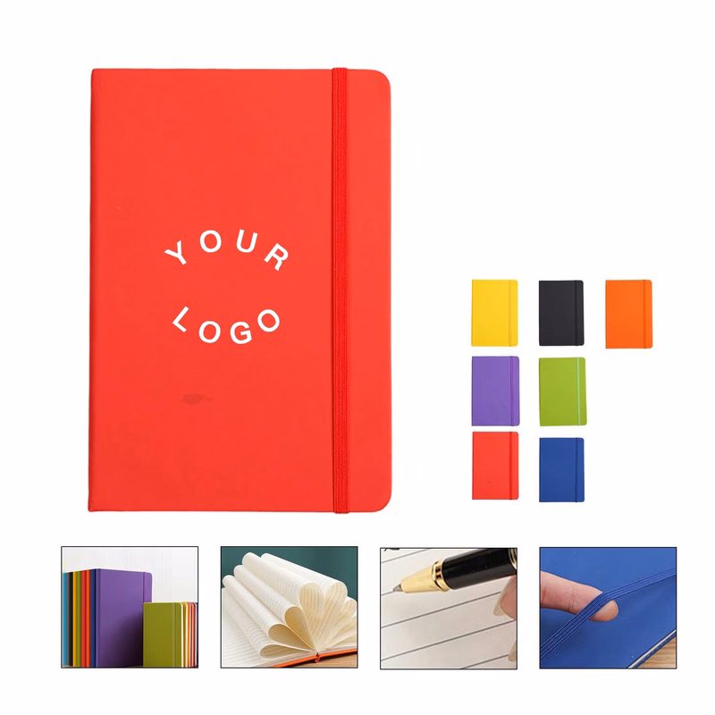 A5 PU Leather Journal Notebook with Elastic Strap