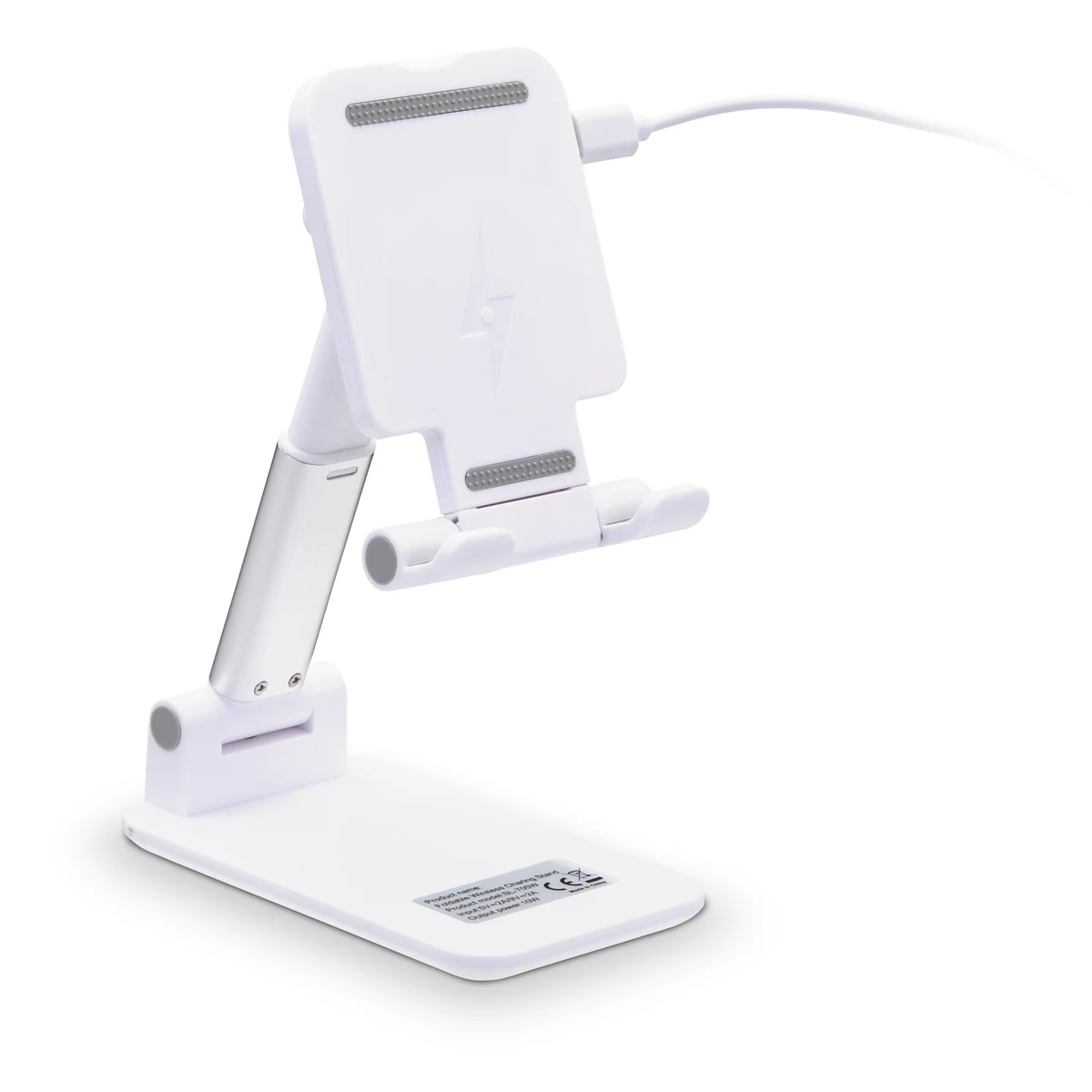 Desktop Cell Phone Holder w/ Wireless Charger 1