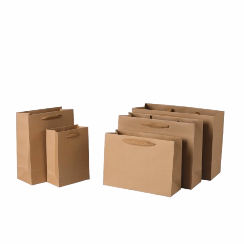 Natural Kraft Paper Bag W/ Woven Handles (13 3/4" W × 5 1/8" G × 10 1/4" H)