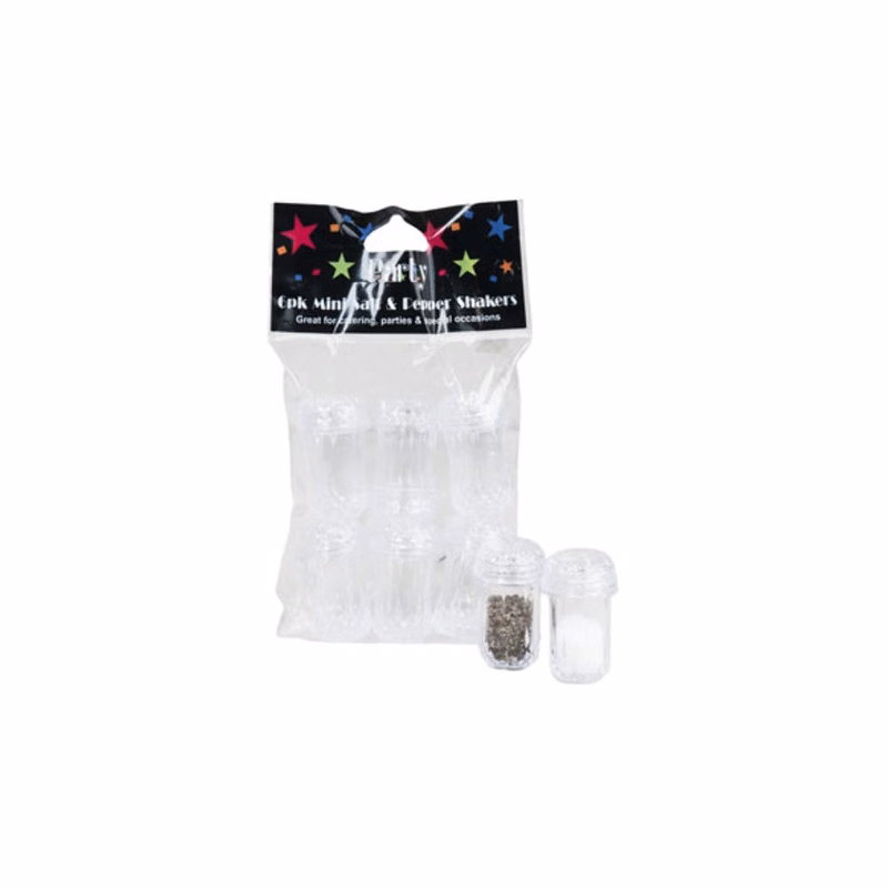 Mini Salt & Pepper Shakers - 6 Pack