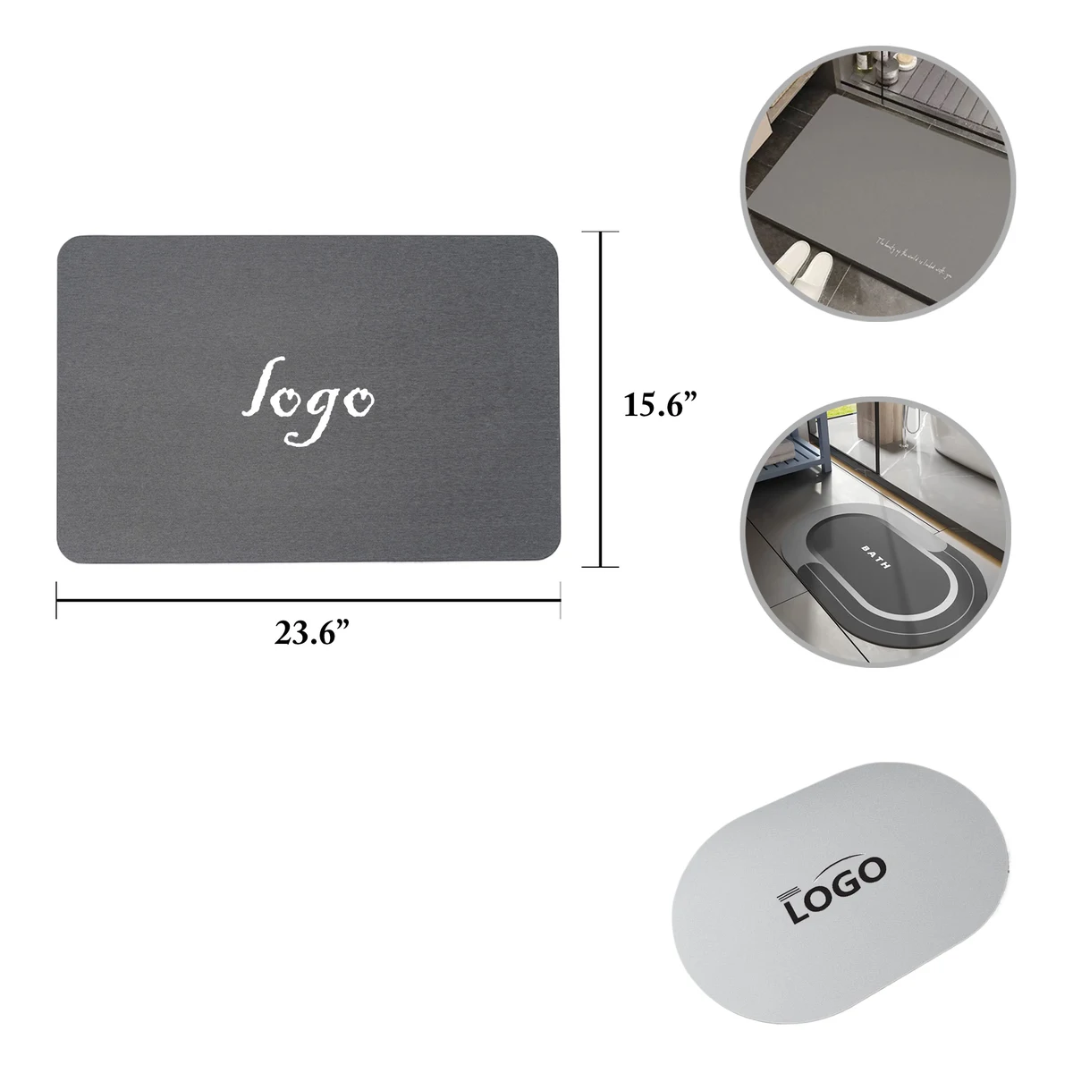 MOQ50 3mm Tech Fabric Absorbent Polyester Mat 1