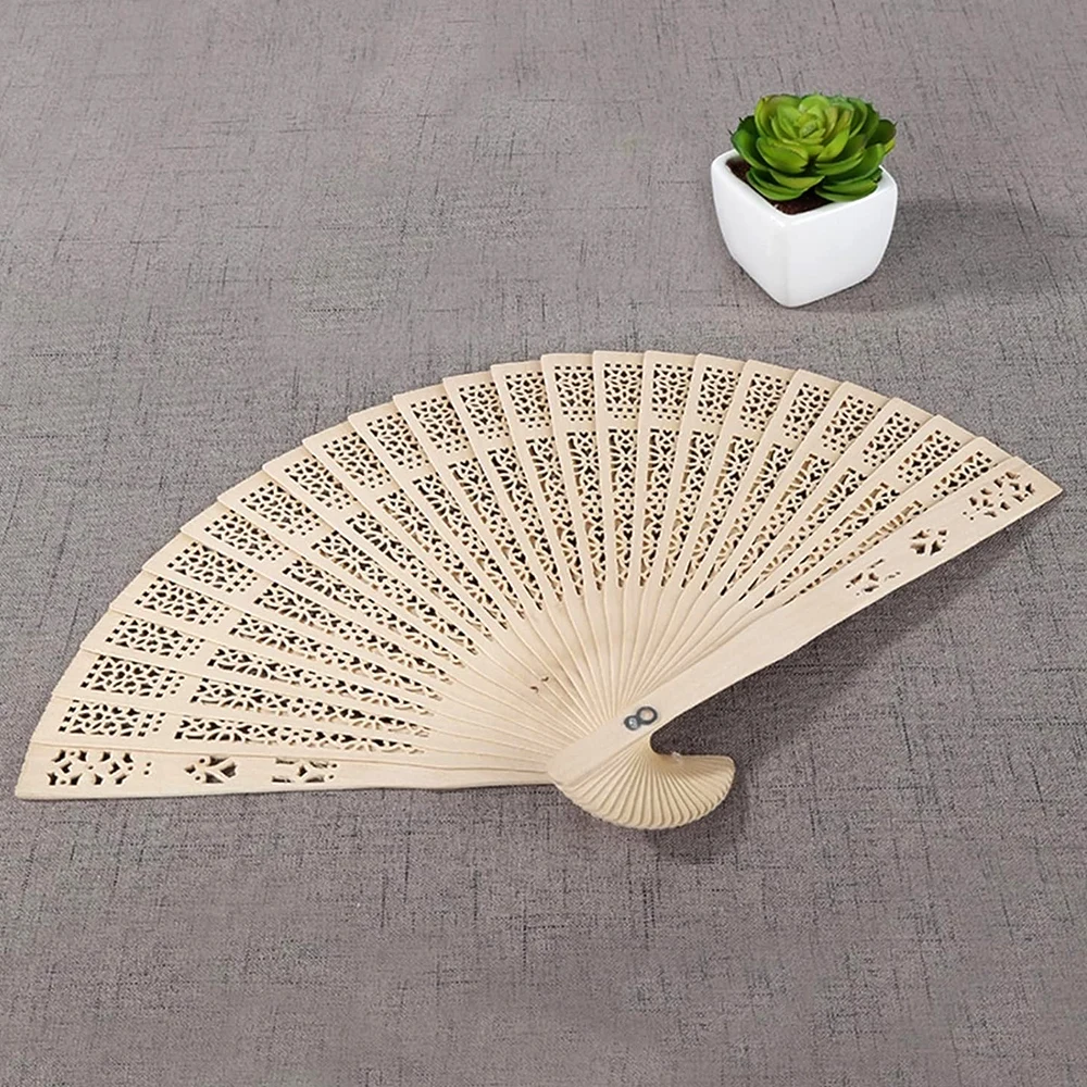 Laser Engraved All Bamboo Fan 1