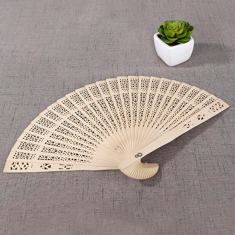 Laser Engraved All Bamboo Fan