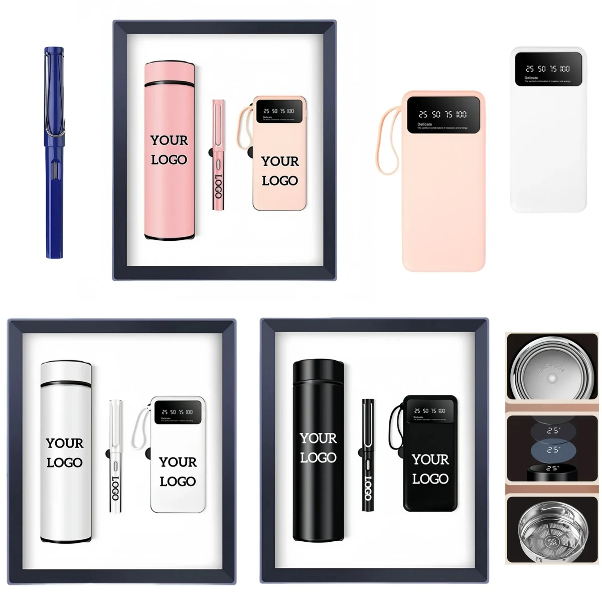 Power Bank Tumbler and Pen Business Gift Set 1
