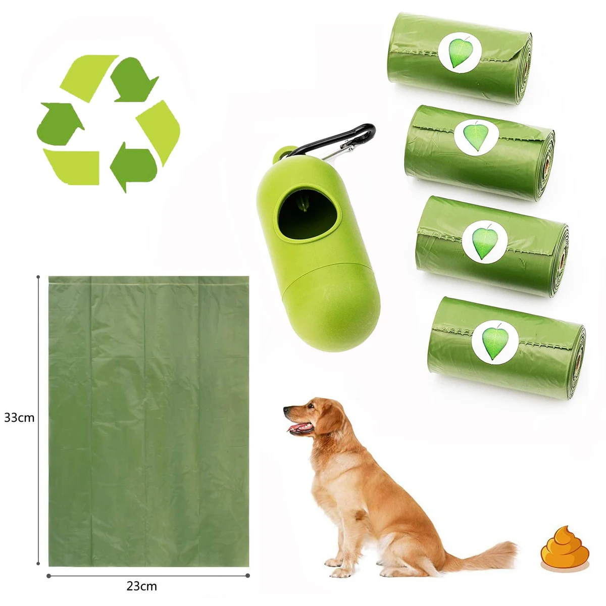 Biodegradable Dog Waste Bags With Dispenser 1