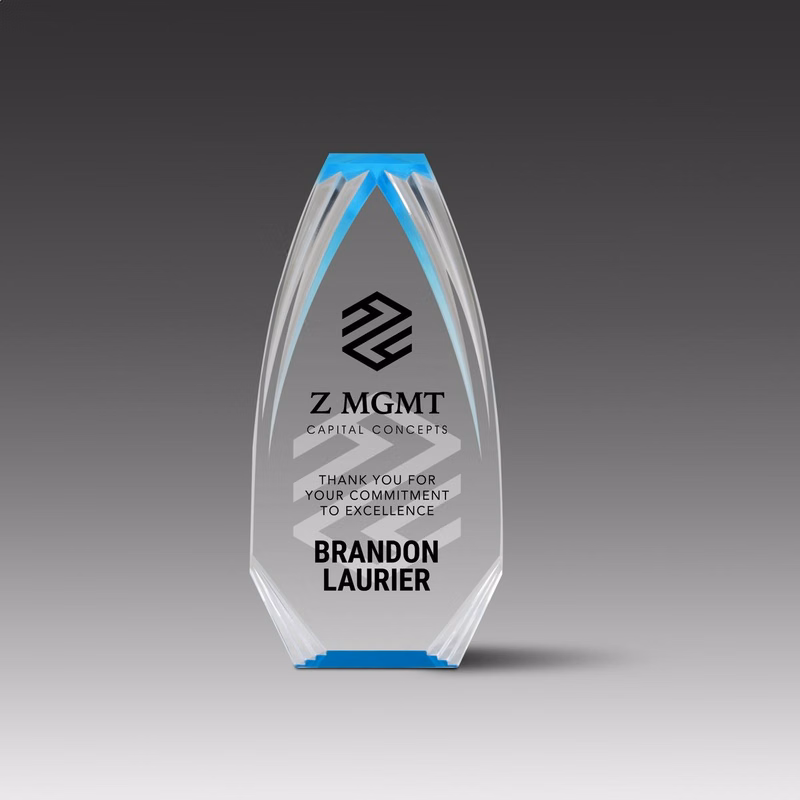 Diamond Carved Obelisk Stand Up Award (3-3/8"x7"x1")