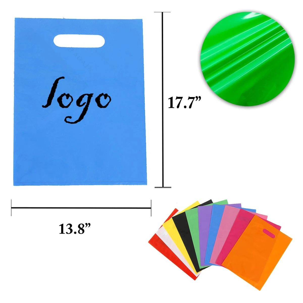 MOQ100 PE Die Cut Shopping Bag 1