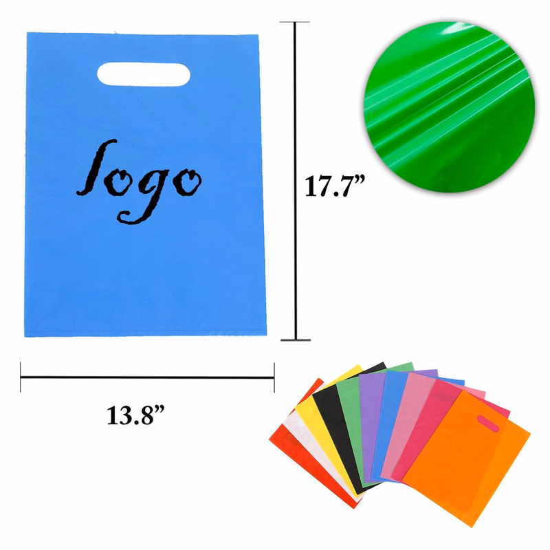 MOQ100 PE Die Cut Shopping Bag
