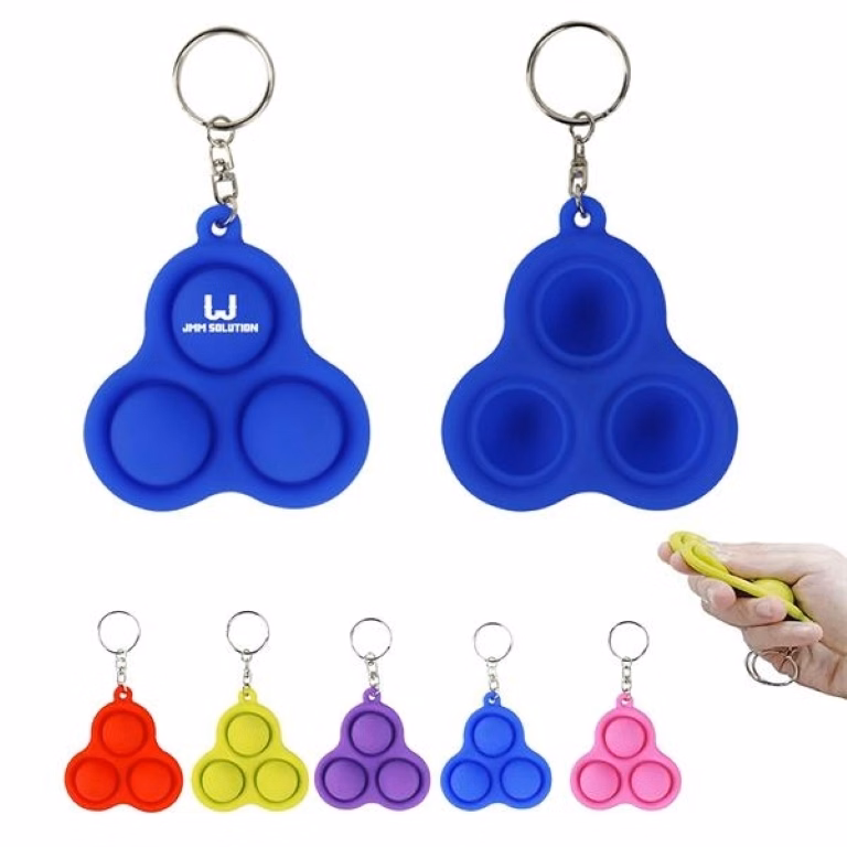 Mini Pop It Fidget Toy Backpack Keychain