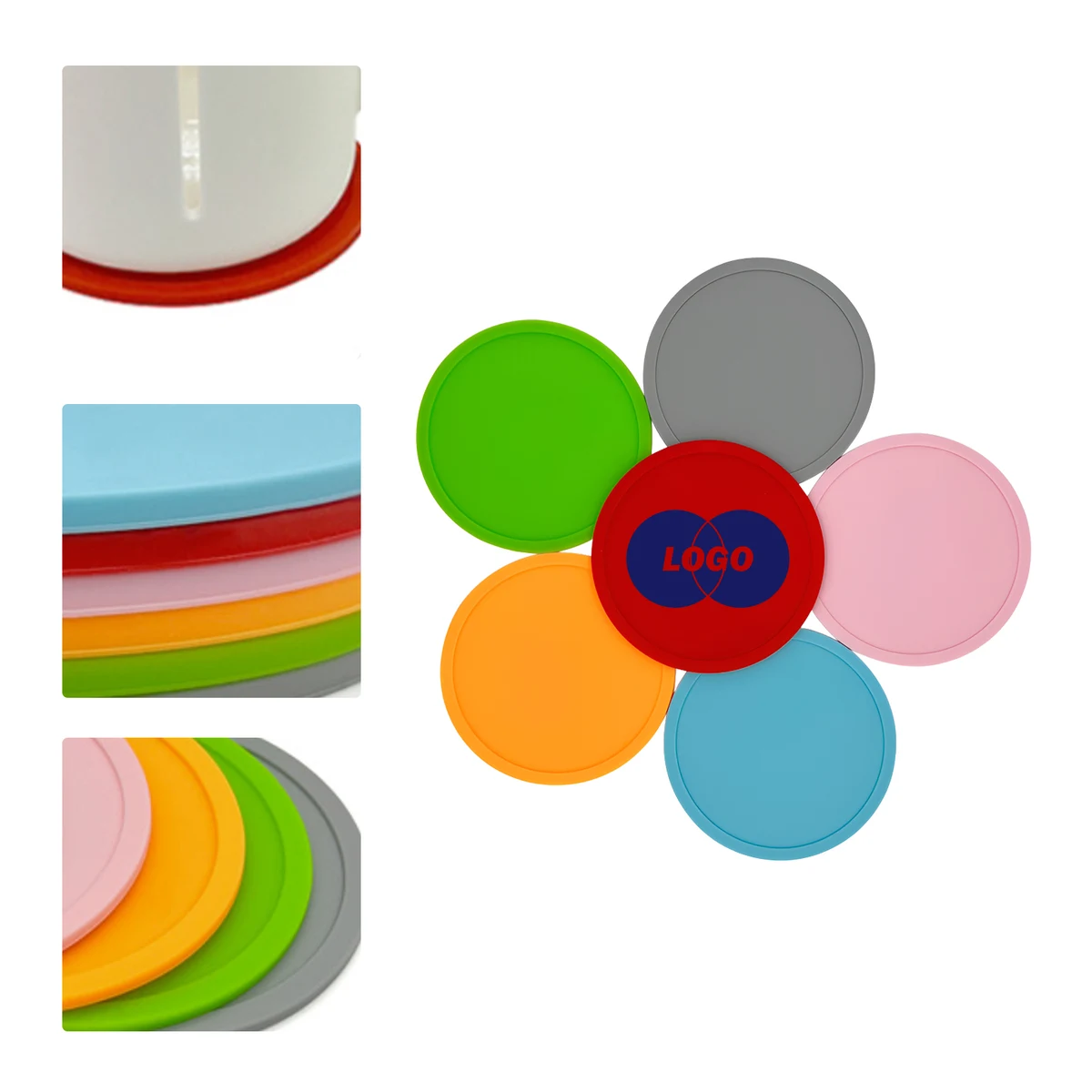 MOQ 50 Silicone Waterproof Coaster 1
