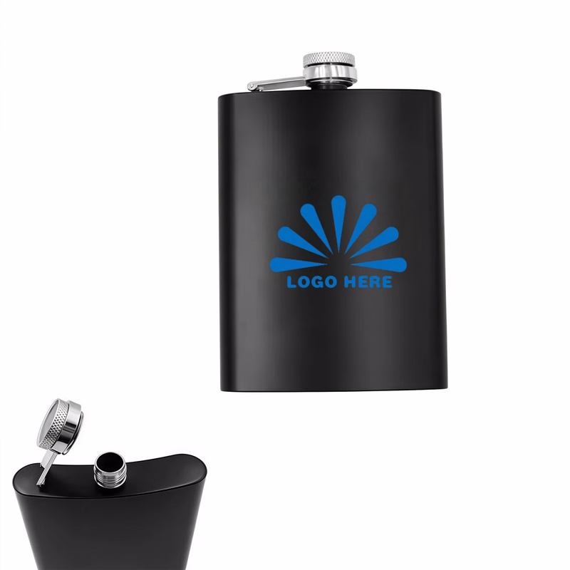 8oz Laser Engraved Stainless Steel Hip Flask