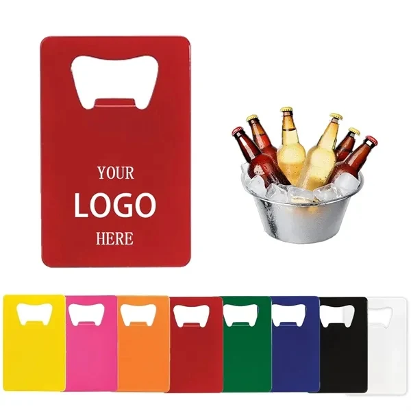 Custom Stainless Steel Credit Card Bottle Opener — Wallet Compatible Barware Gift 1