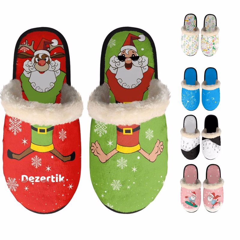 Non-Slip Soft Christmas Plush Slippers