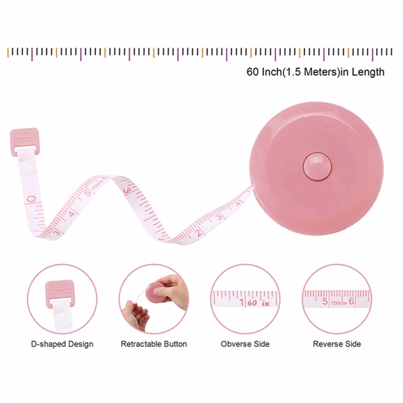 60-Inch Portable Fiberglass Body Tape Measure