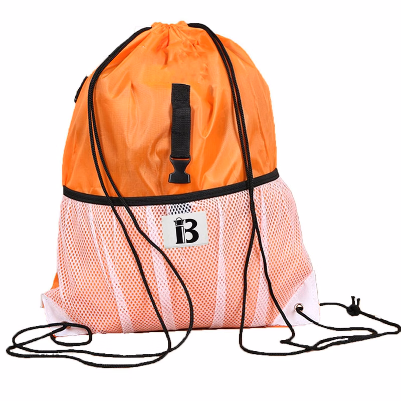 Drawstring Pack w/ Outside Mesh Pocket