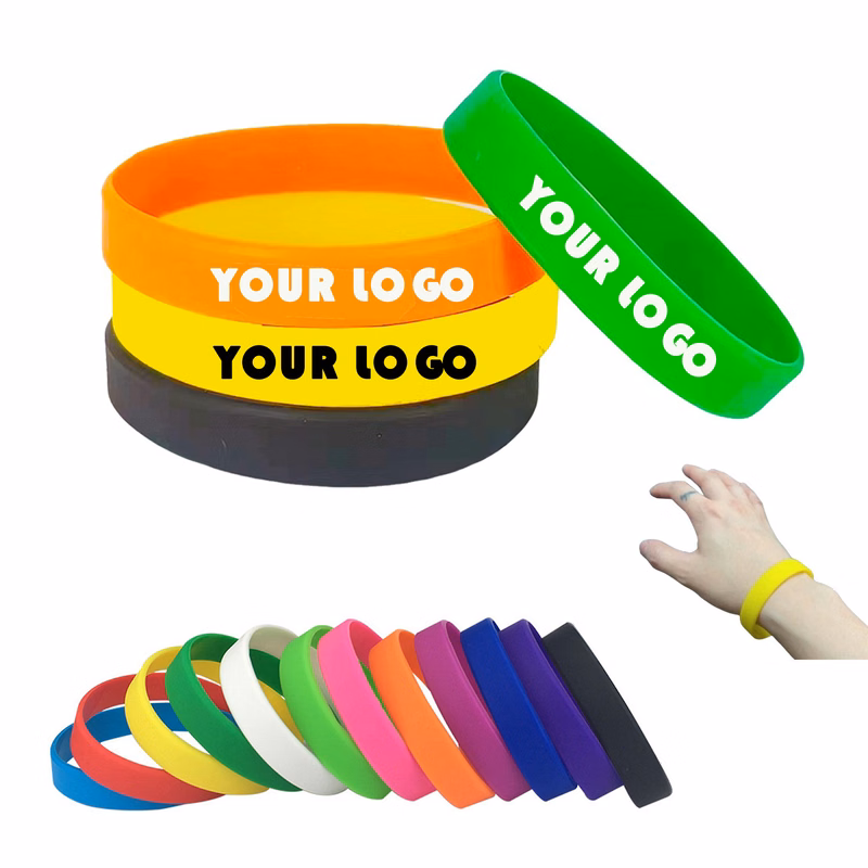 Fashion Silicone Bracelet Sports Wristband Solid Color