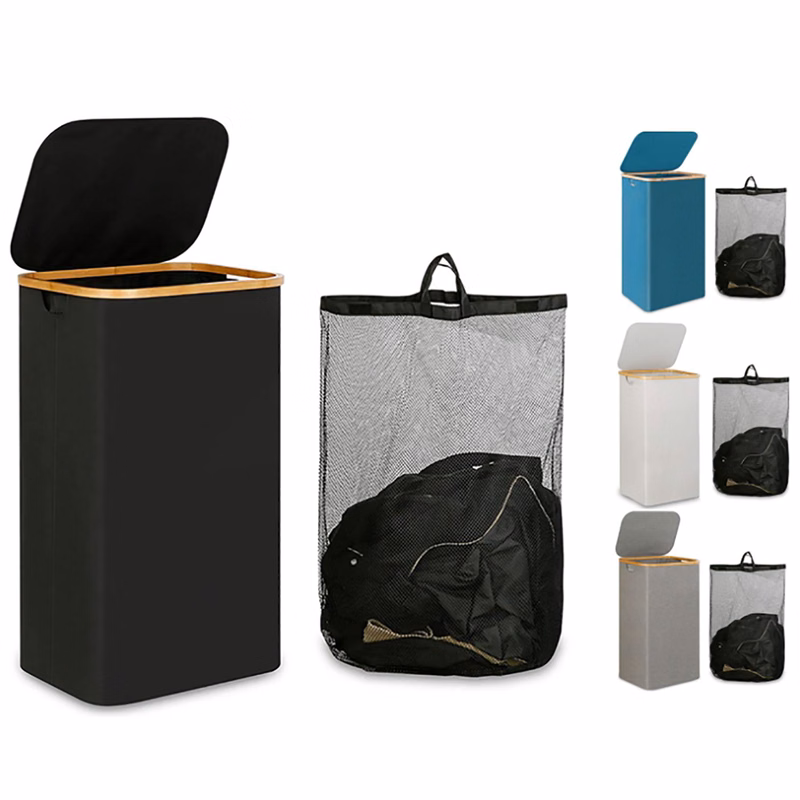 Dirty Laundry Basket with Removable Mesh Bag