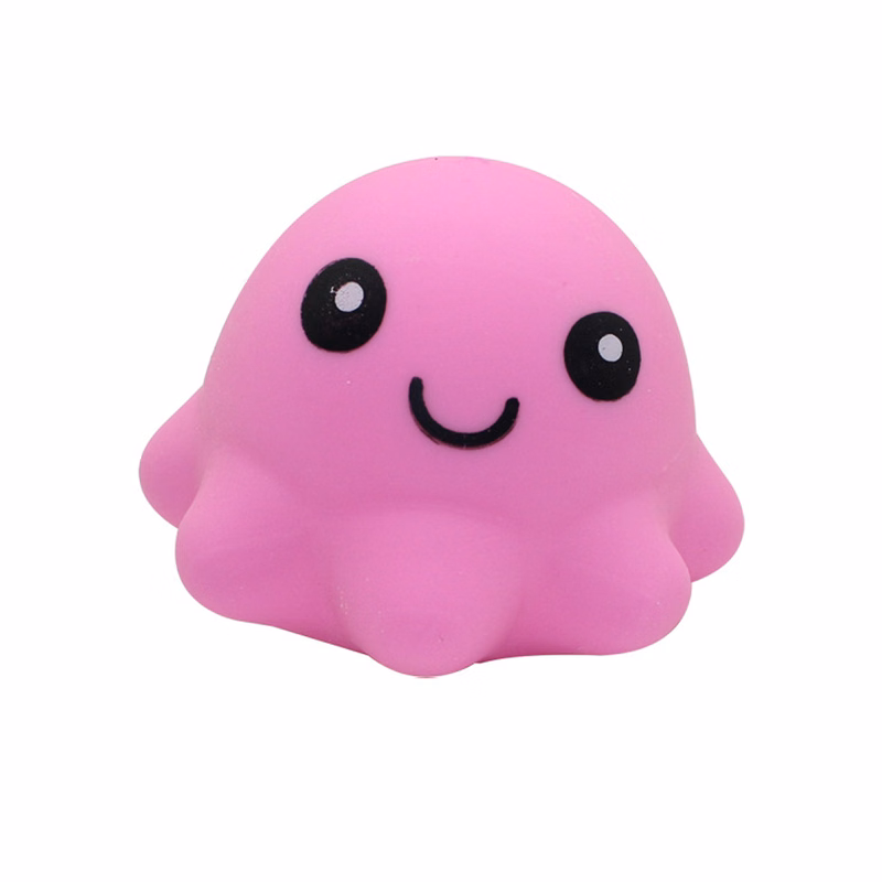 TPR soft rubber rainbow octopus decompression toy