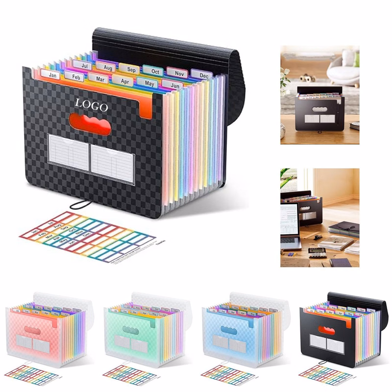 12 Pockets Accordian File Organizer