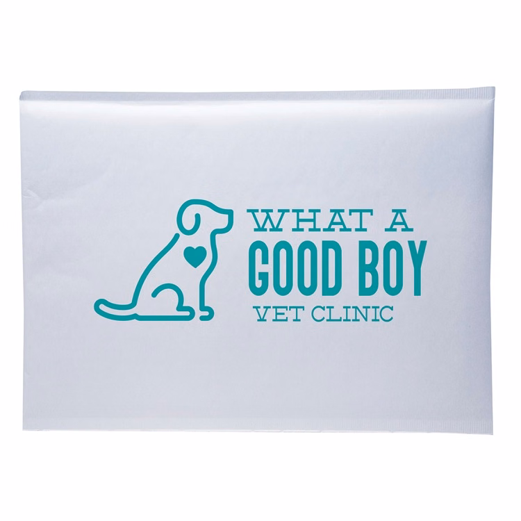 One Color White Paper Bubble Mailer (9.5" x 14.5')