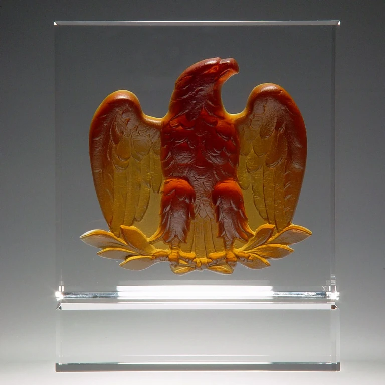 Amber Majestic Eagle Crystal Award 1