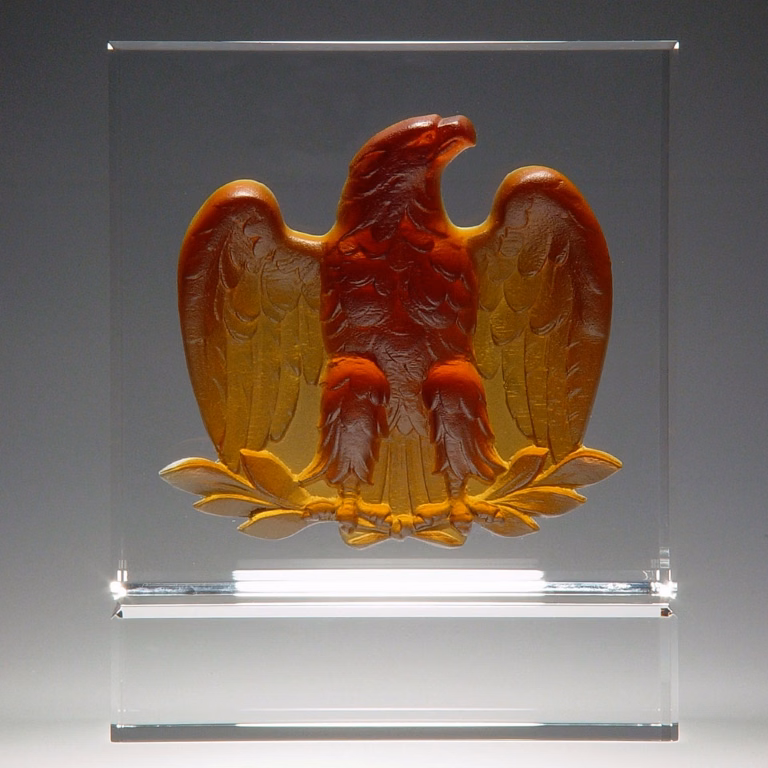 Amber Majestic Eagle Crystal Award