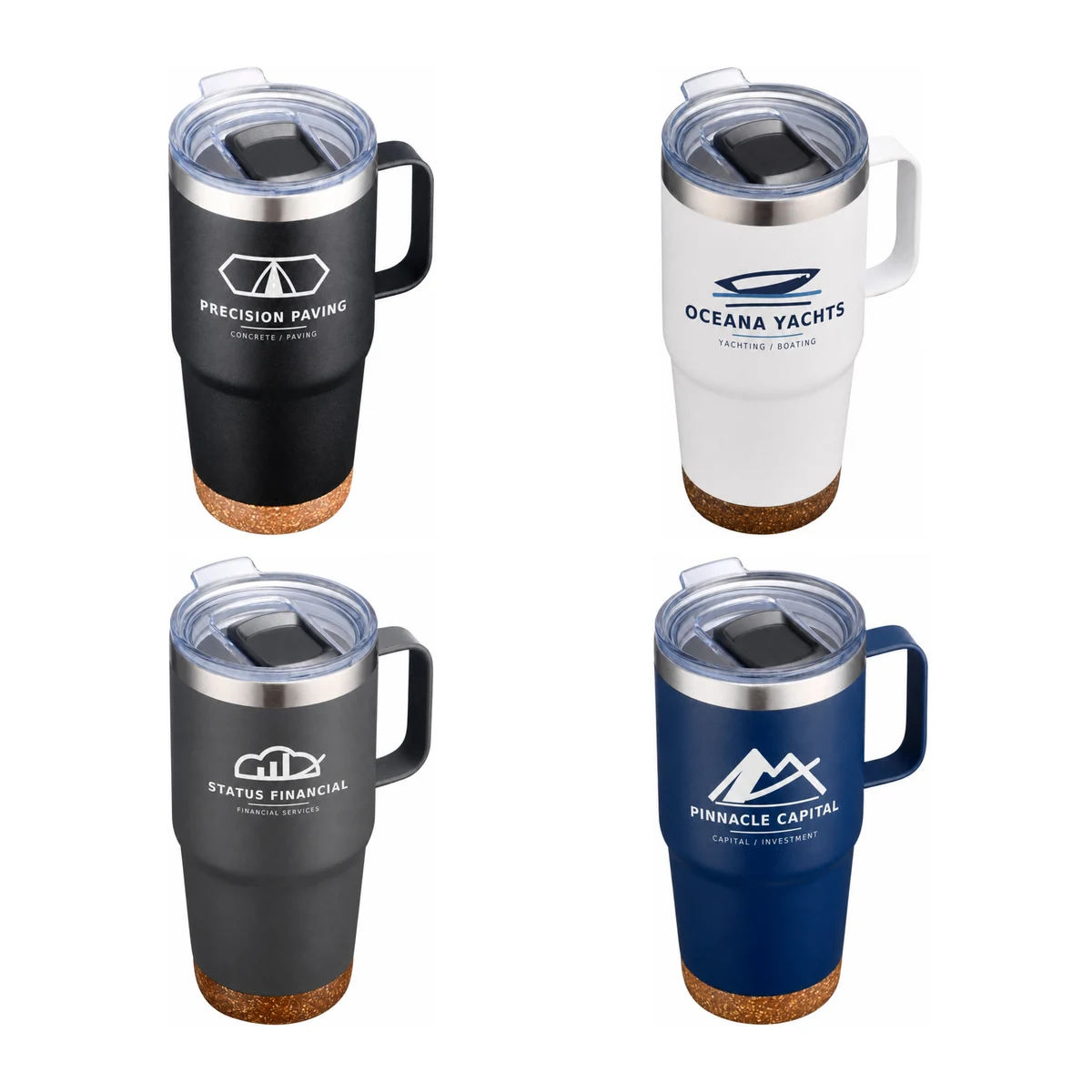 Endura 24 oz Stainless Steel Travel Mug with Cork Bottom 1