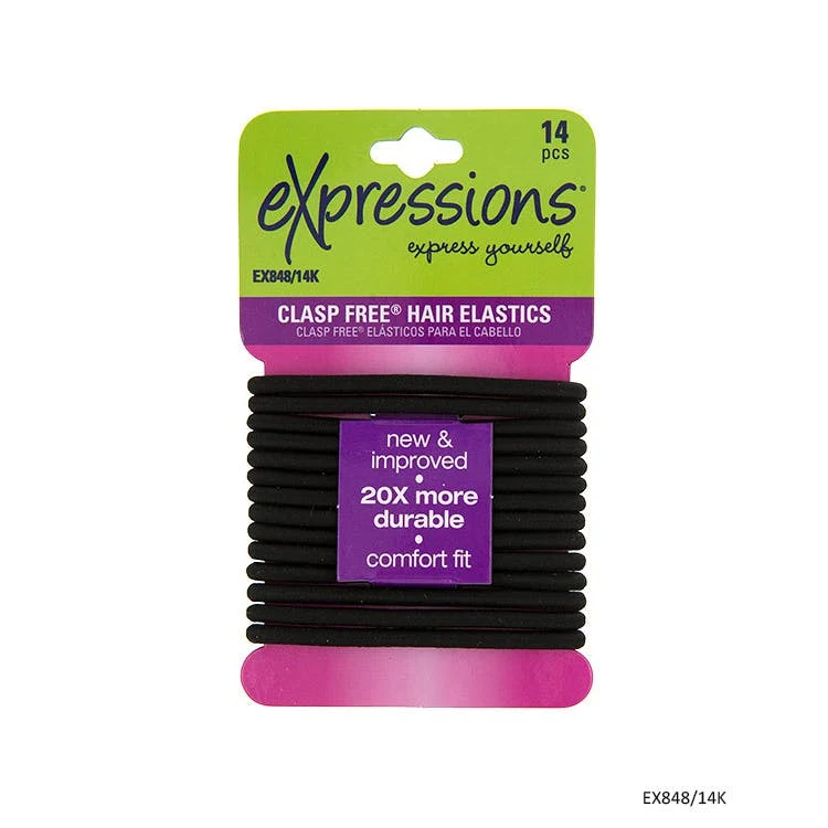 Hair Elastics - Black 14 Pack 1