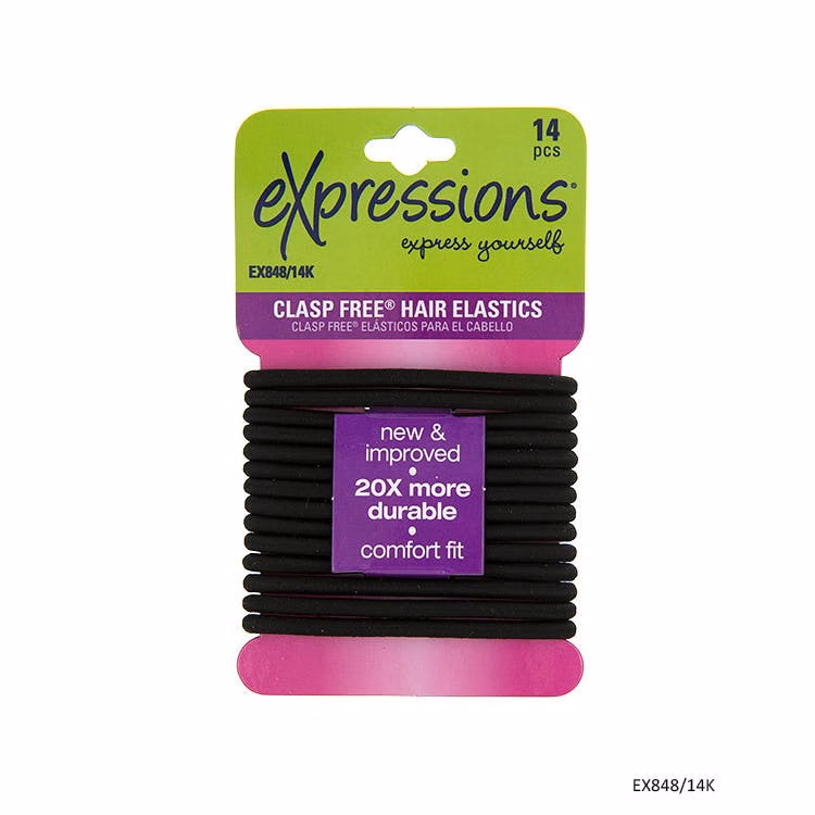 Hair Elastics - Black 14 Pack