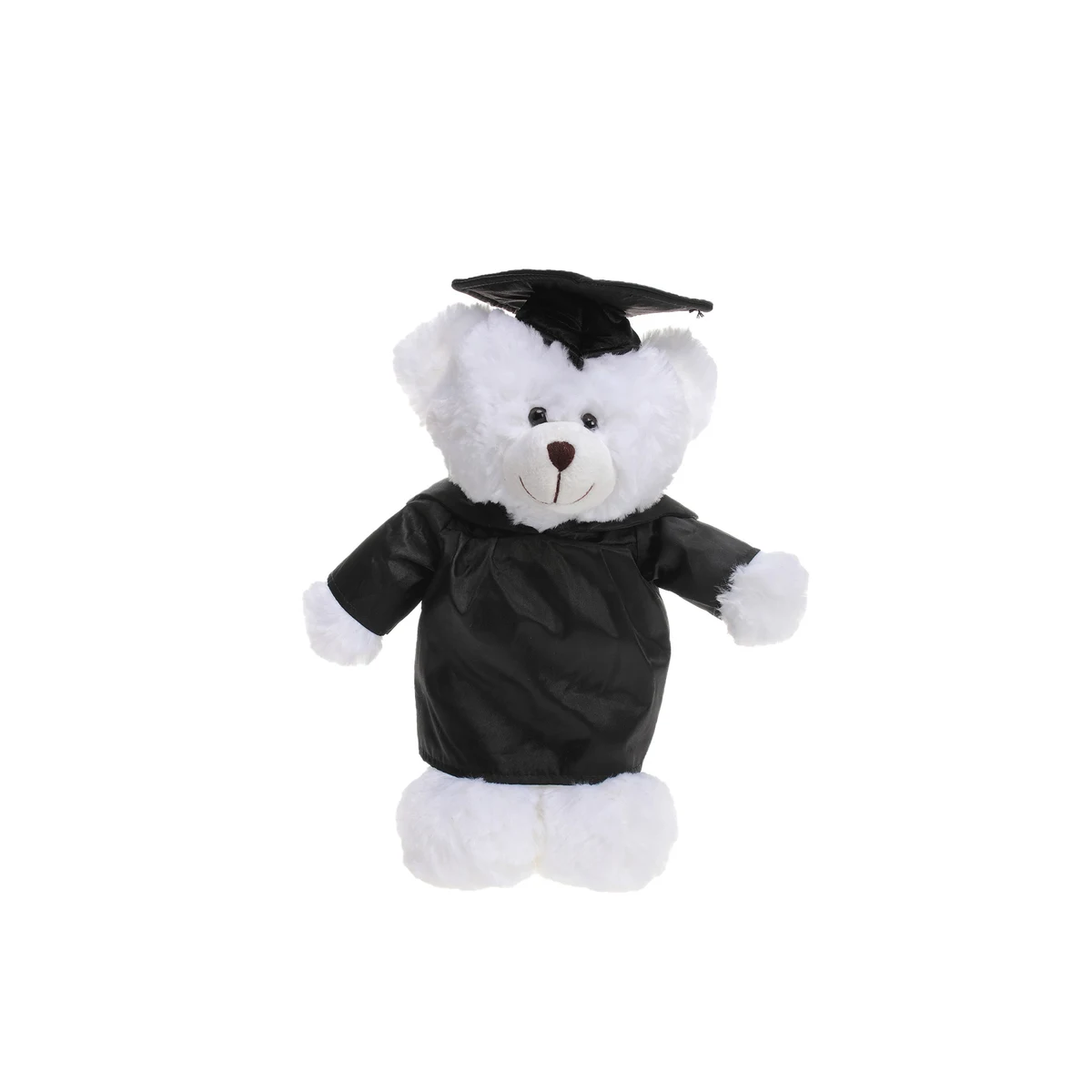 Soft Plush White Teddy Bear in Graduation Cap & Gown 1