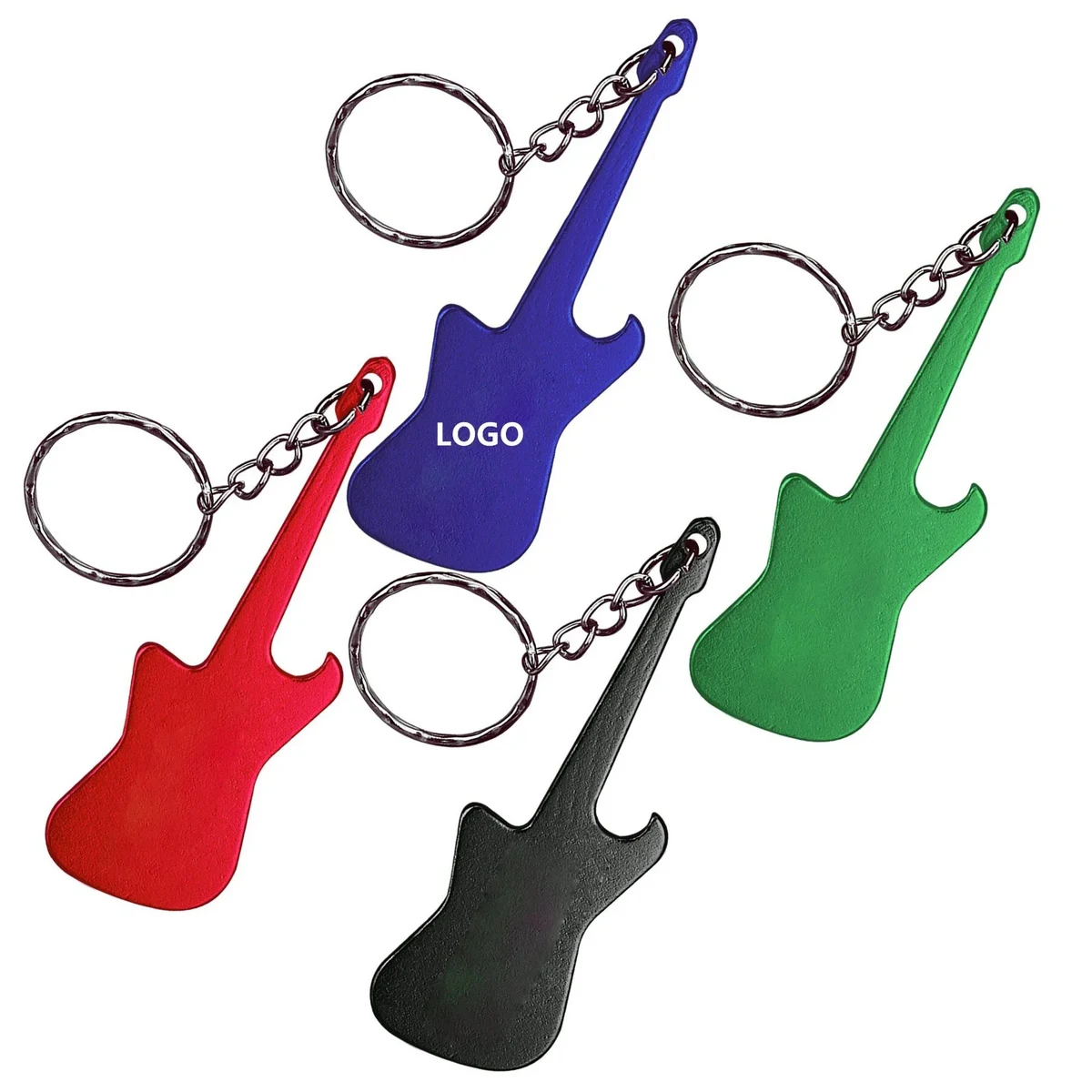 Guitar Shaped Bottle Opener Keychain 1