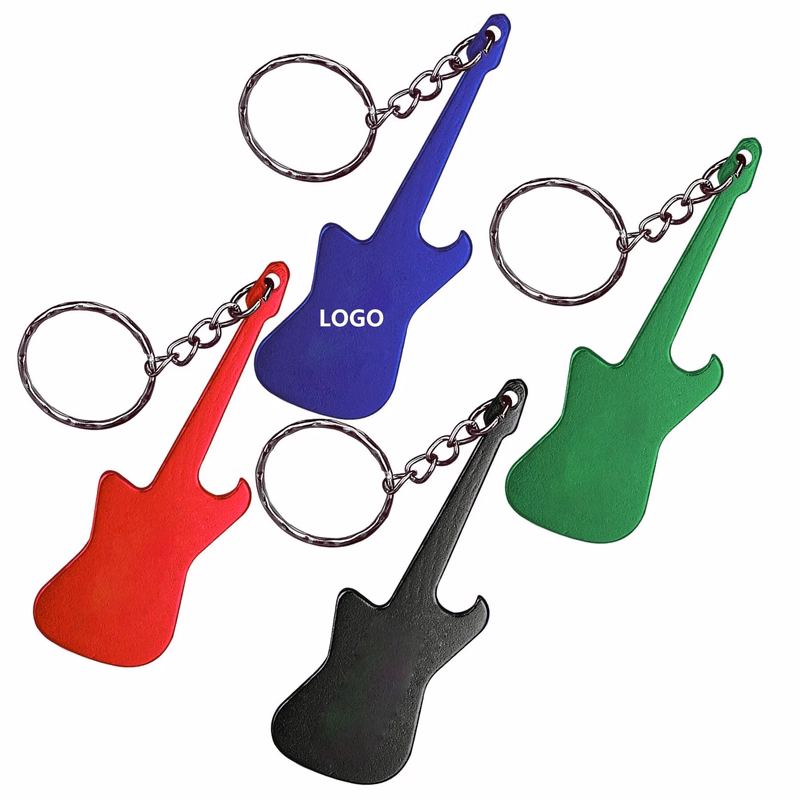 Guitar Shaped Bottle Opener Keychain