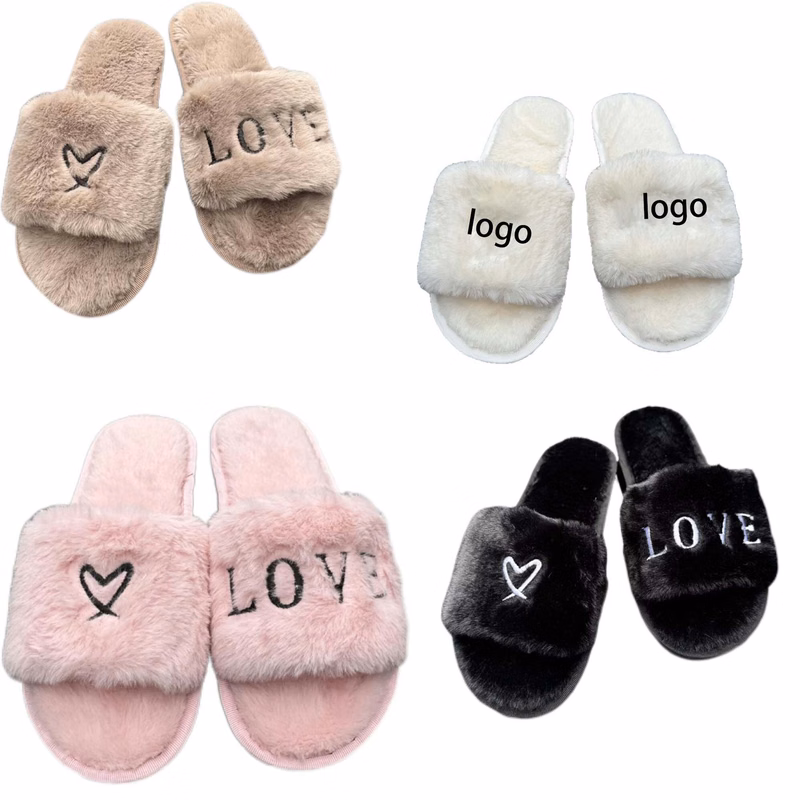 Faux Rabbit Fur Home Slippers