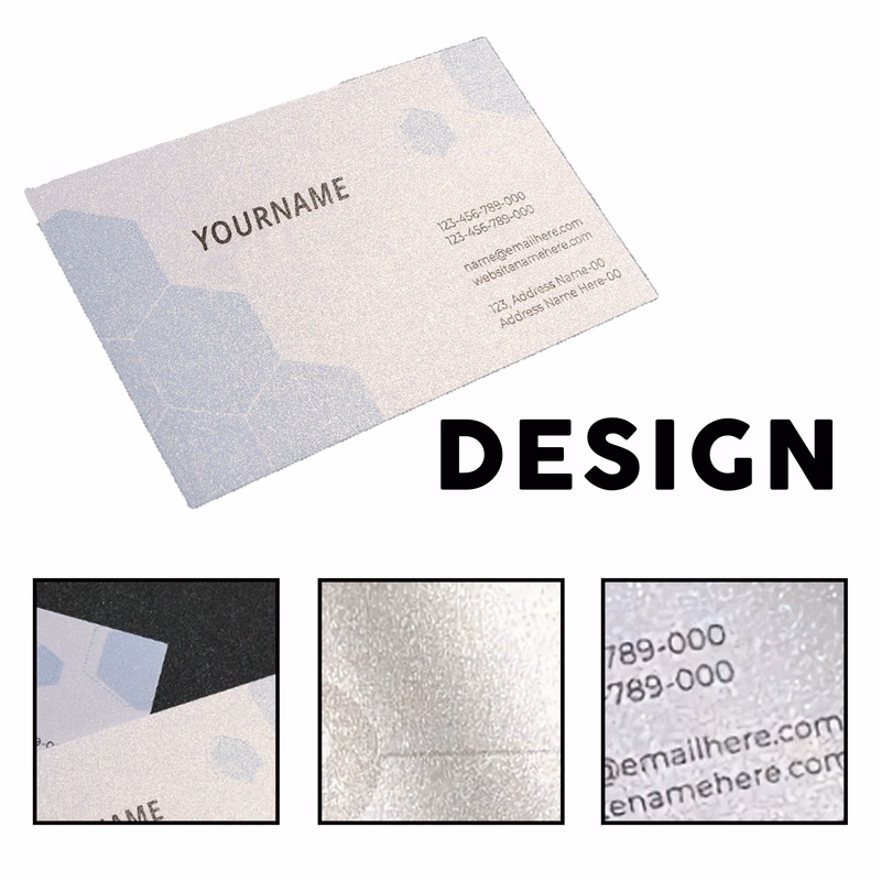 Custom Iridescent Shimmer Finish Contact Card