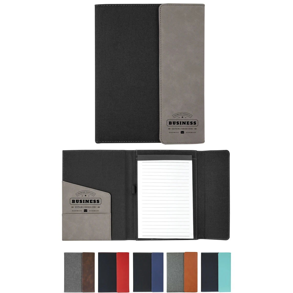 7" x 9" Leatherette Canvas Portfolio 1