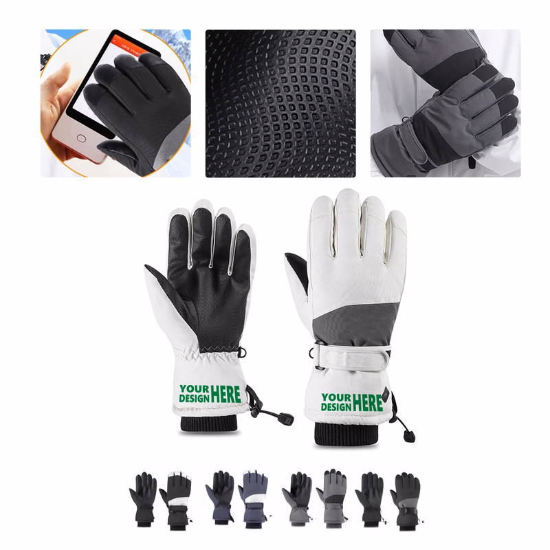 MOQ50 Custom Waterproof Thermal Ski Gloves