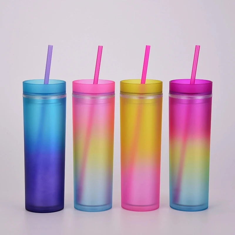 Plastic Cups With Straws 1