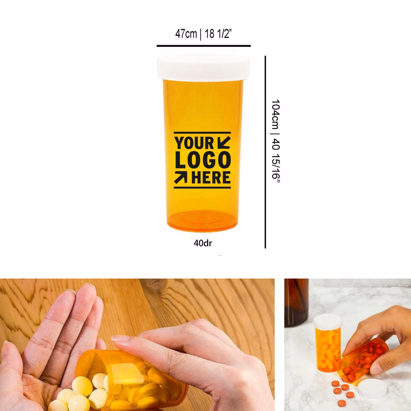 40dr Reusable Empty Prescription Pill Bottles
