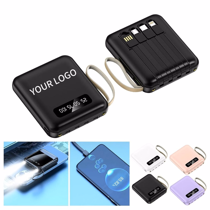 10000mAh Portable Charger with Dual LED Lights