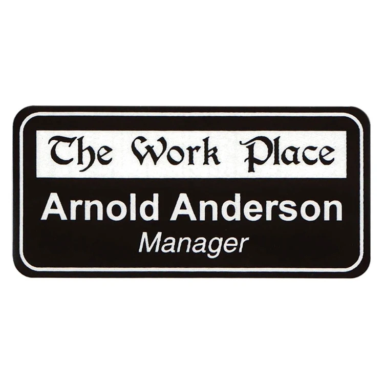 Express Texture Tone® Rectangle W/ Radius Corners Name Badges 1