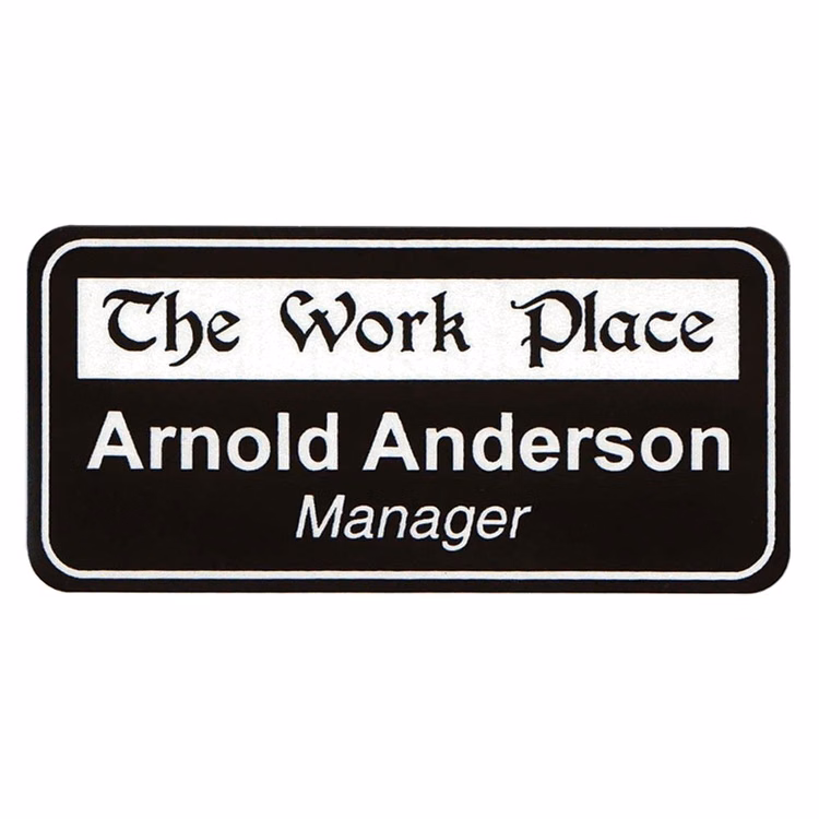 Express Texture Tone® Rectangle W/ Radius Corners Name Badges