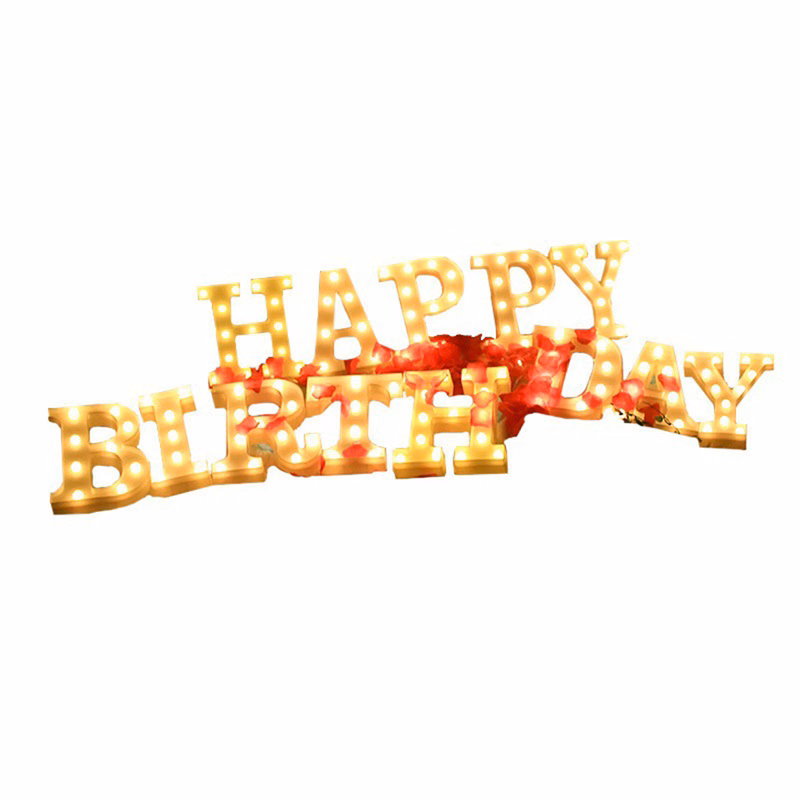 Happy Birthday Led Marquee Letter Lights With Remote