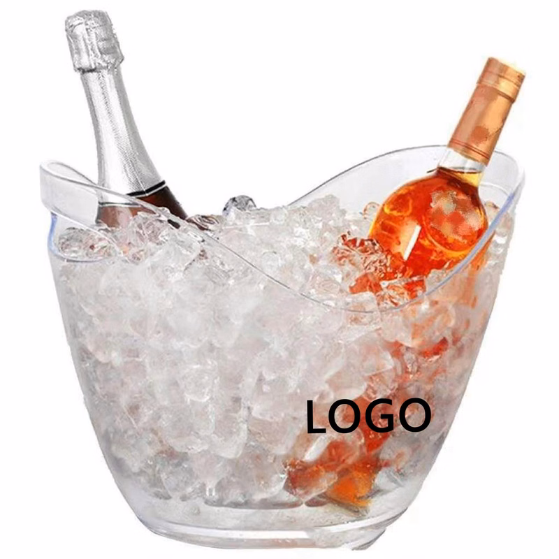 8L Large Ice Buckets Clear Acrylic MOQ 10 PCS