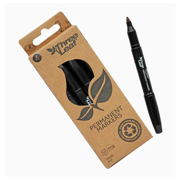 Permanent Markers - Black 4 Pack 1