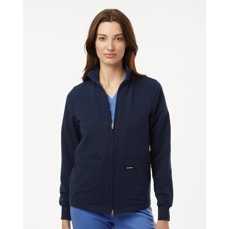 Jaanuu Women's Ceri Essential Full-Zip 6-Pocket Scrub Jacket - W60001 1